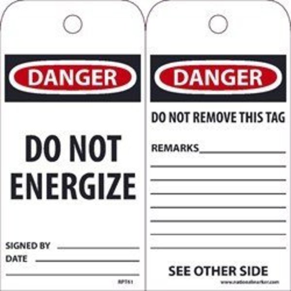 Nmc TAGS, DANGER DO NOT ENERGIZE,  RPT61